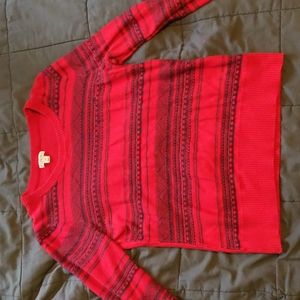 Merona red/blue nordic sweater